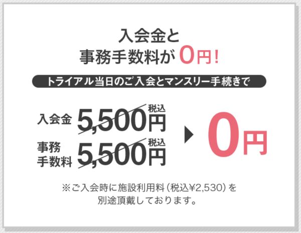 期間限定の入会キャンペーン